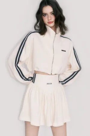 Sporty Waffle Sweatshirt / Skirt