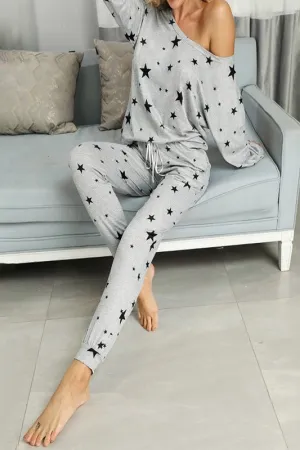 Star Print Lounge Set