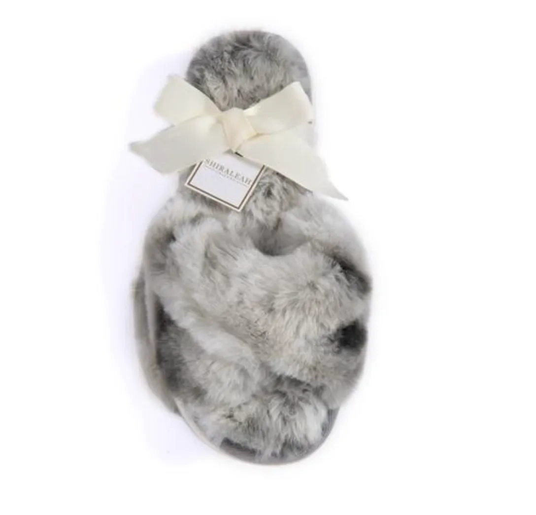 Stowe Grey Tie-Dye Slippers