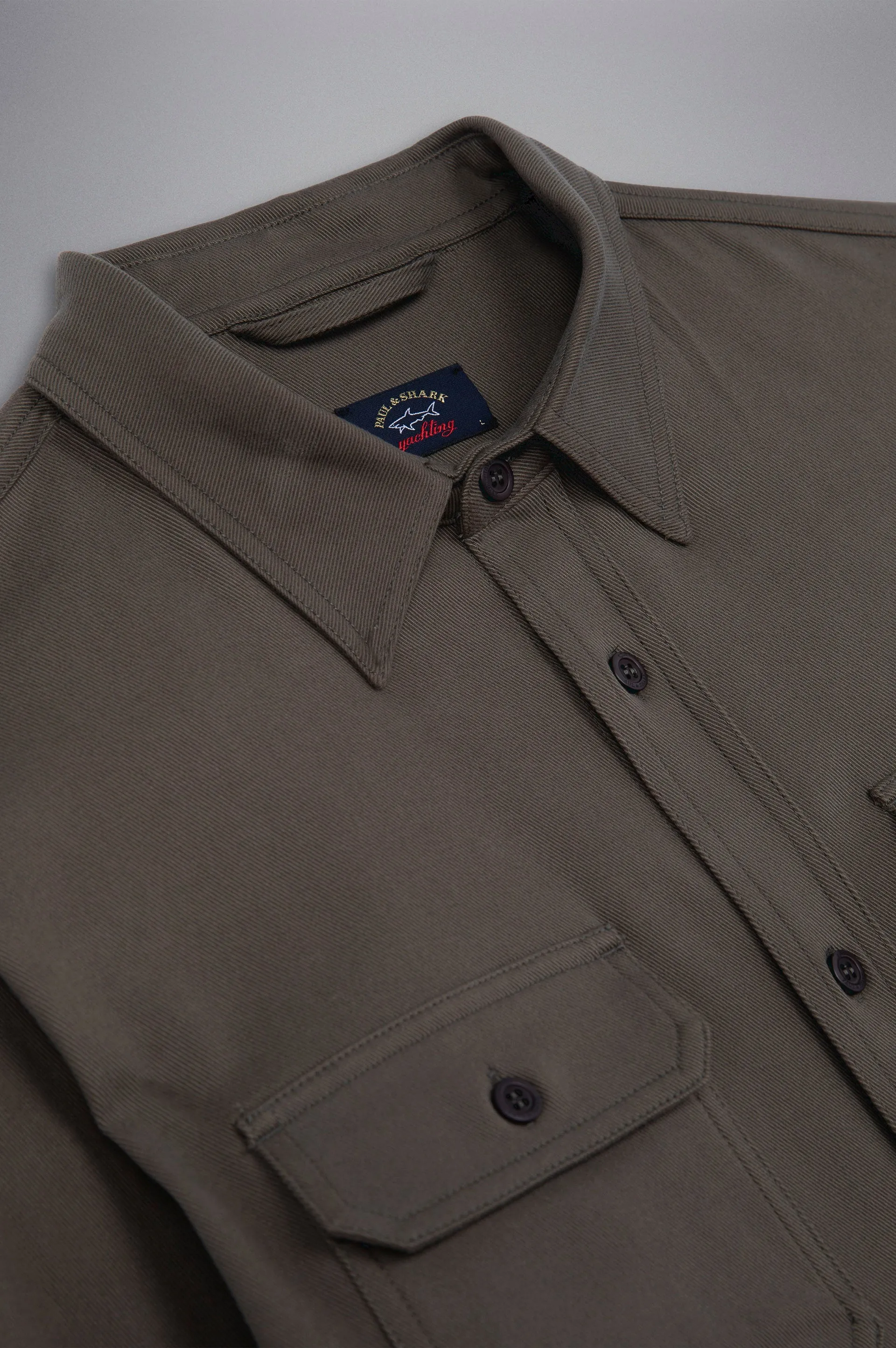Stretch Cotton Overshirt in Toffee