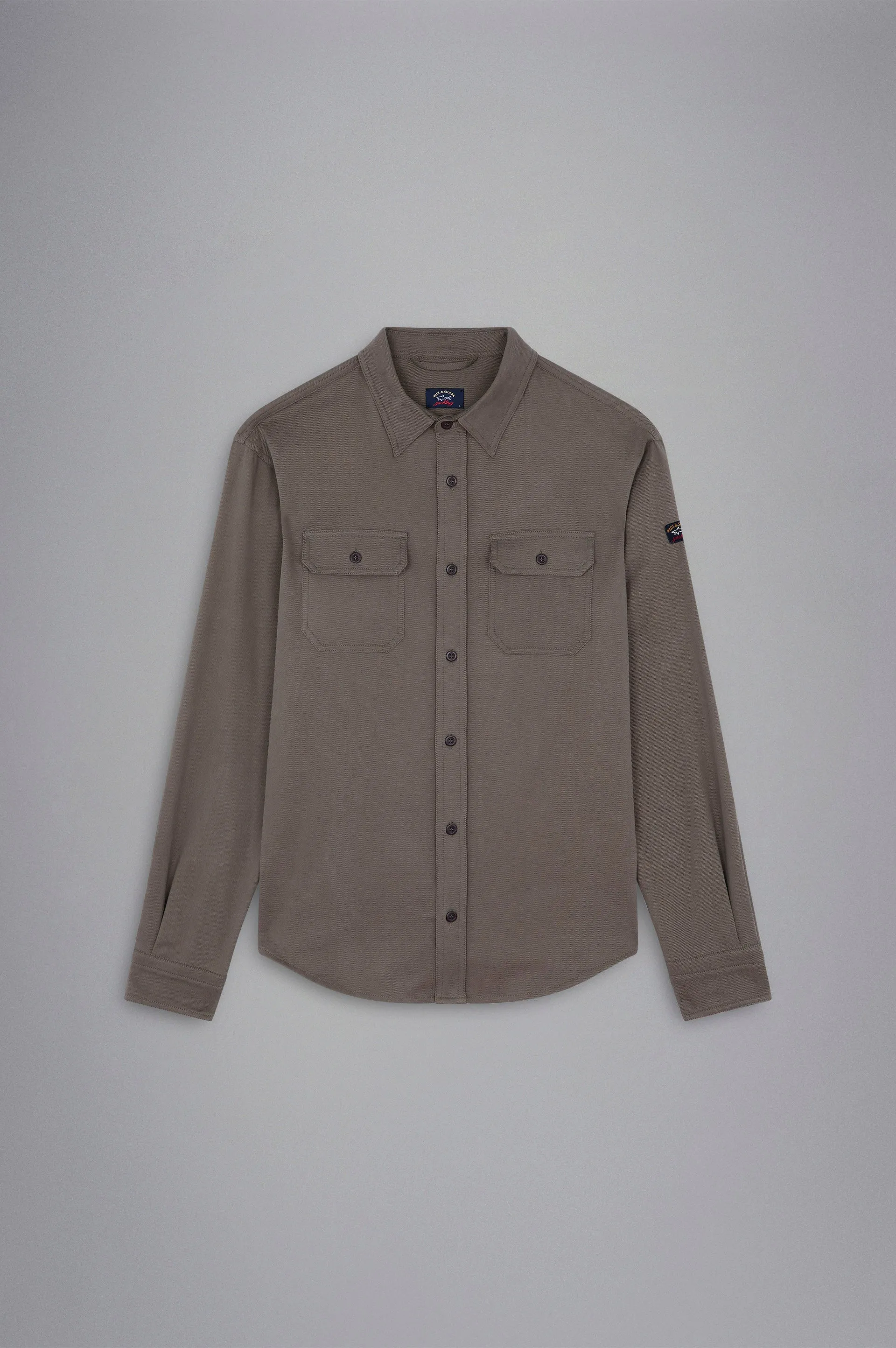 Stretch Cotton Overshirt in Toffee
