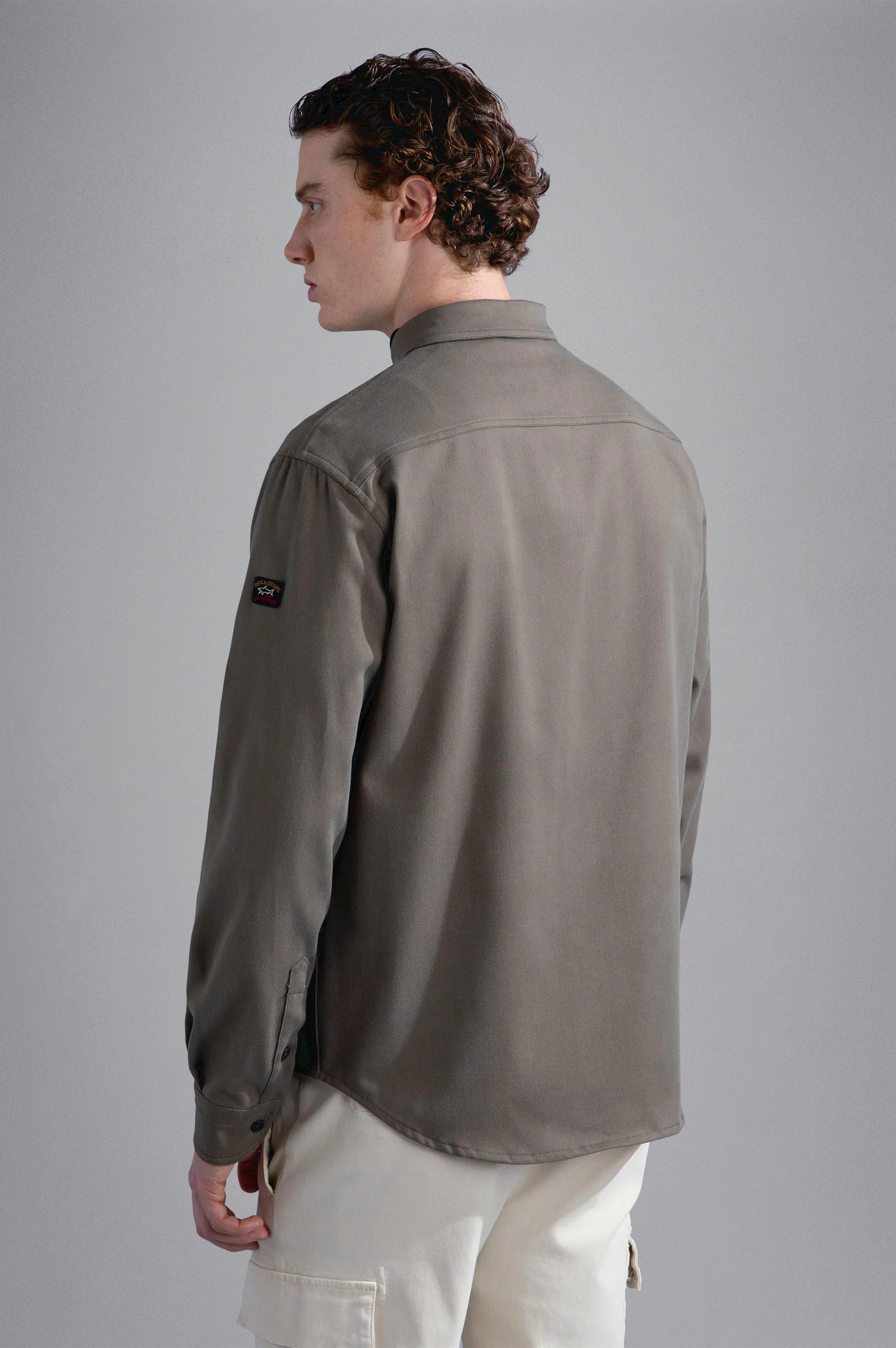 Stretch Cotton Overshirt in Toffee