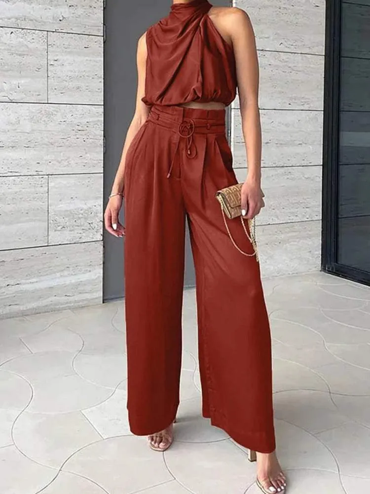 Stylish Women's Halterneck Dress