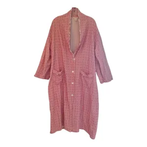 Sundance Cotton Flannel Robe Duster Ruffle Trim Housecoat Soft Loungewear XL