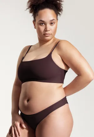 Surf Bikini Top "Buri" in eggplant purple