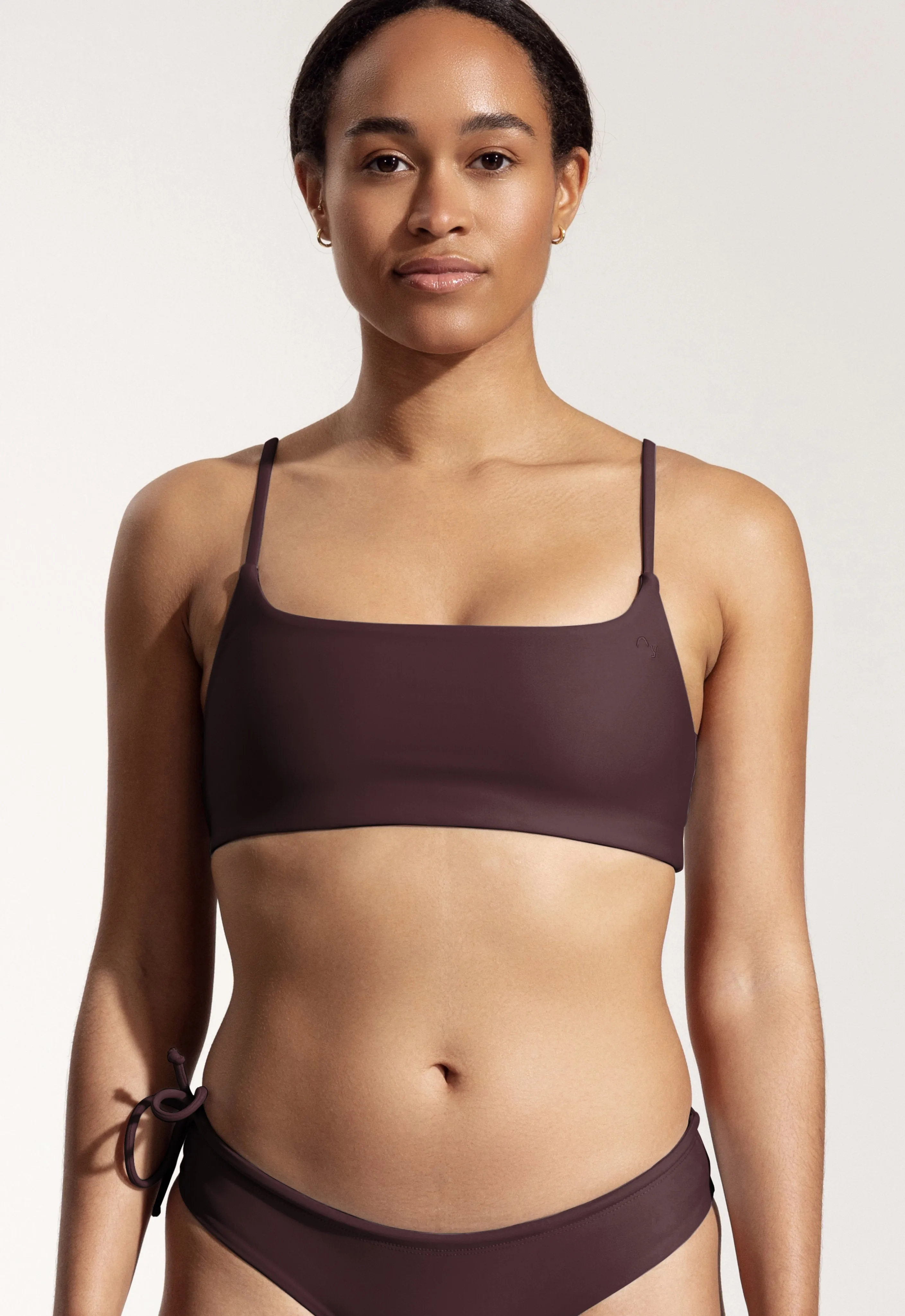 Surf Bikini Top "Buri" in eggplant purple