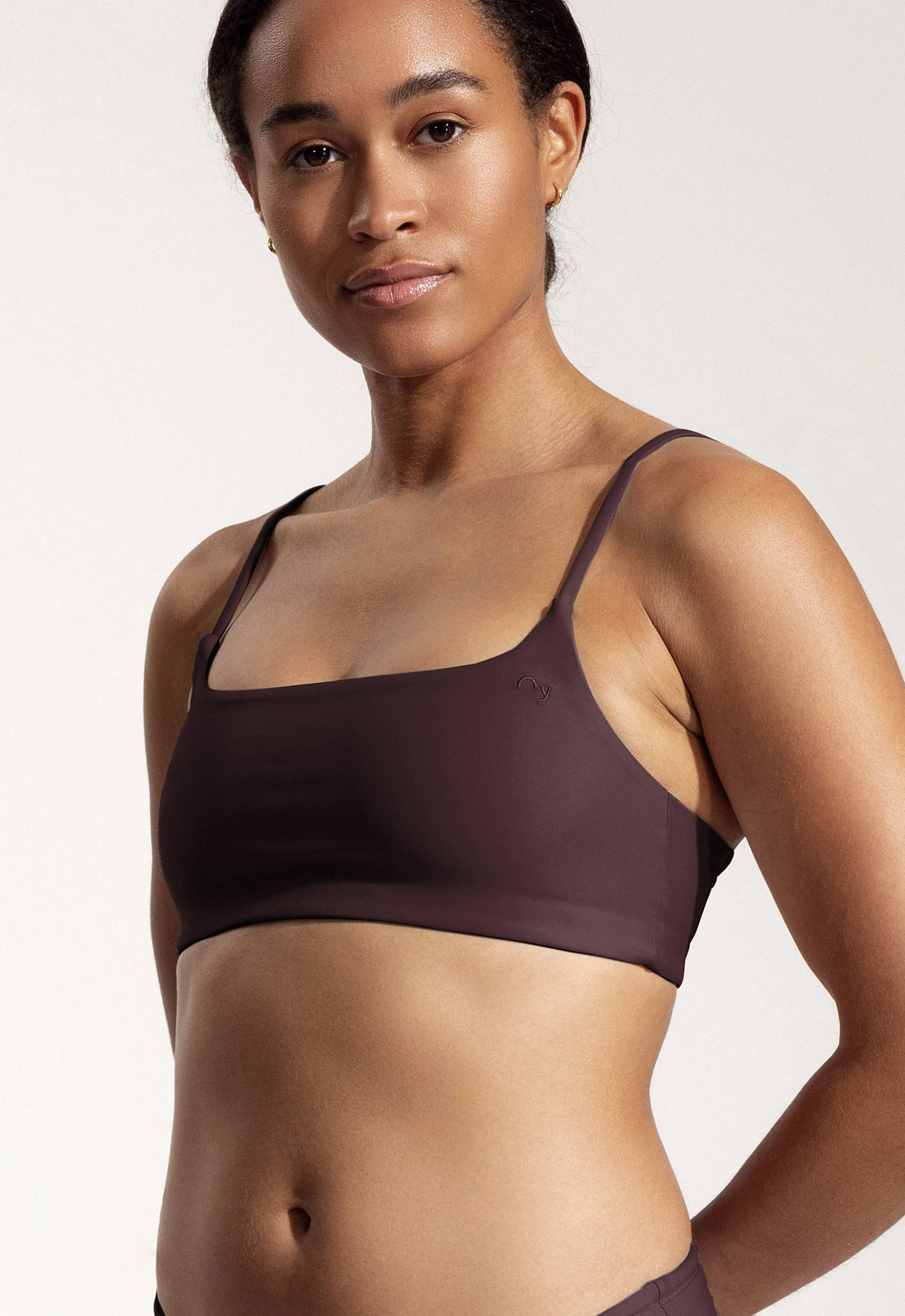 Surf Bikini Top "Buri" in eggplant purple
