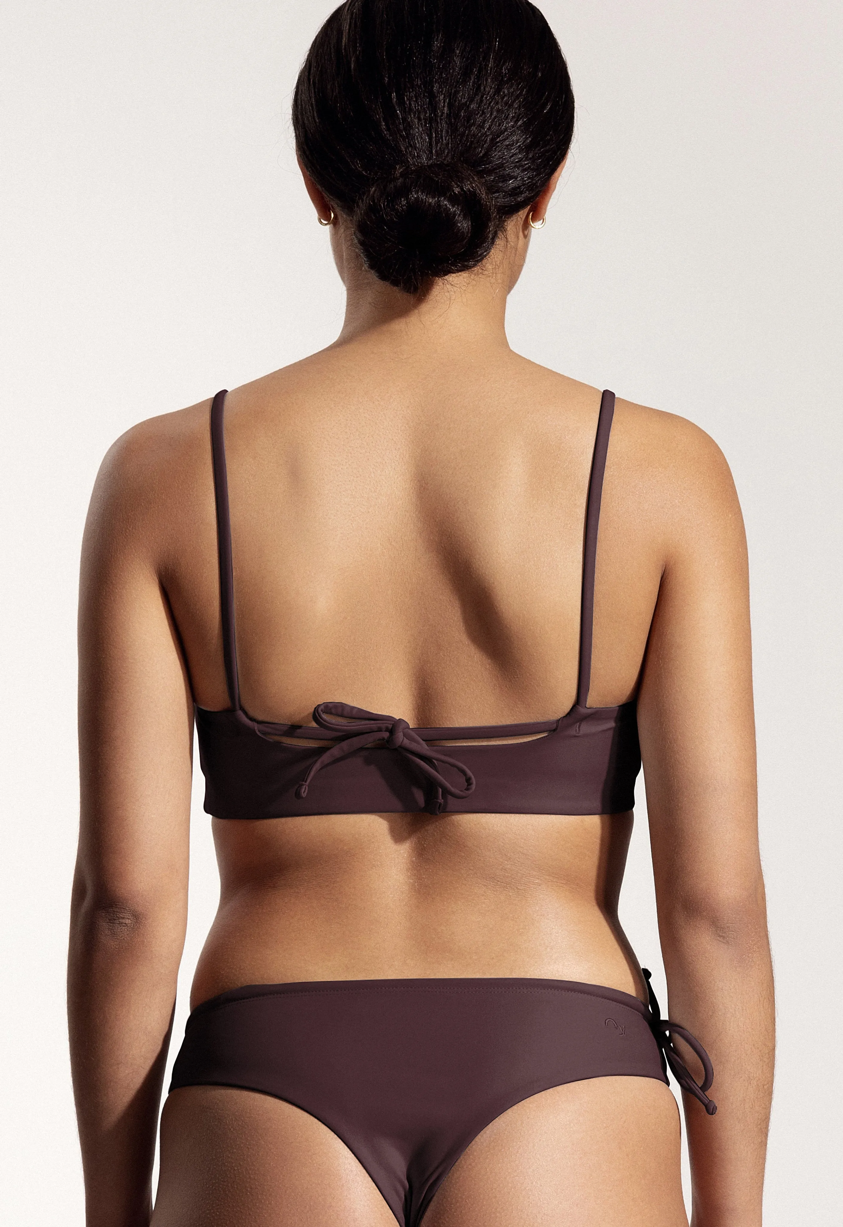 Surf Bikini Top "Buri" in eggplant purple