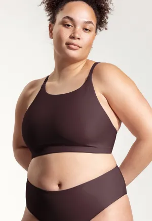 Surf Bikini Top "Goby" in eggplant purple