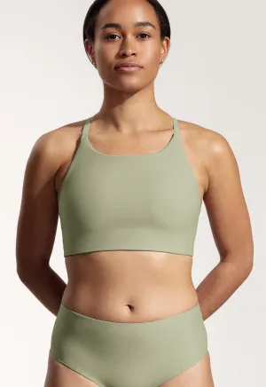 Surf Bikini Top "Goby" in sage green