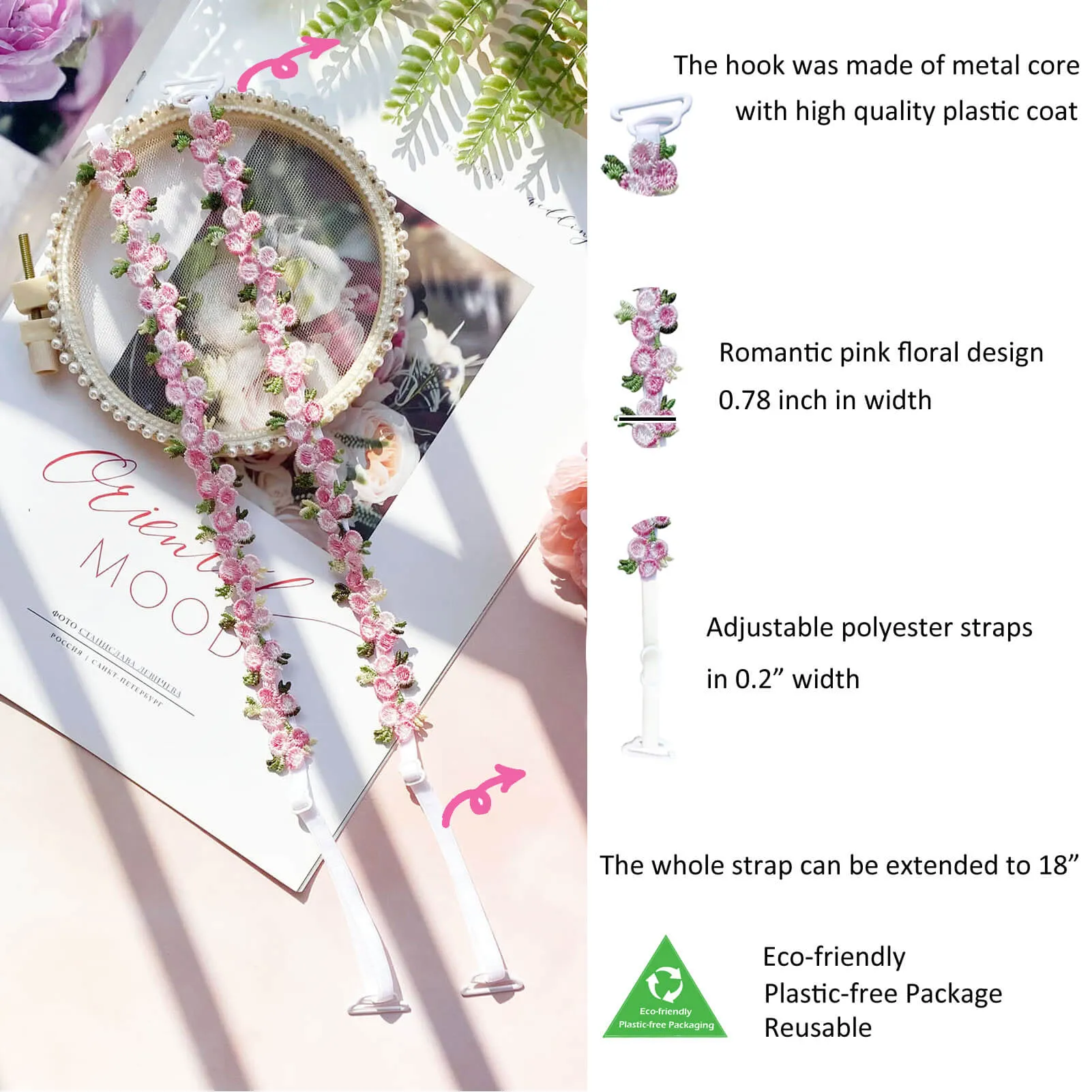 Sweet Floral Lace Bra Straps