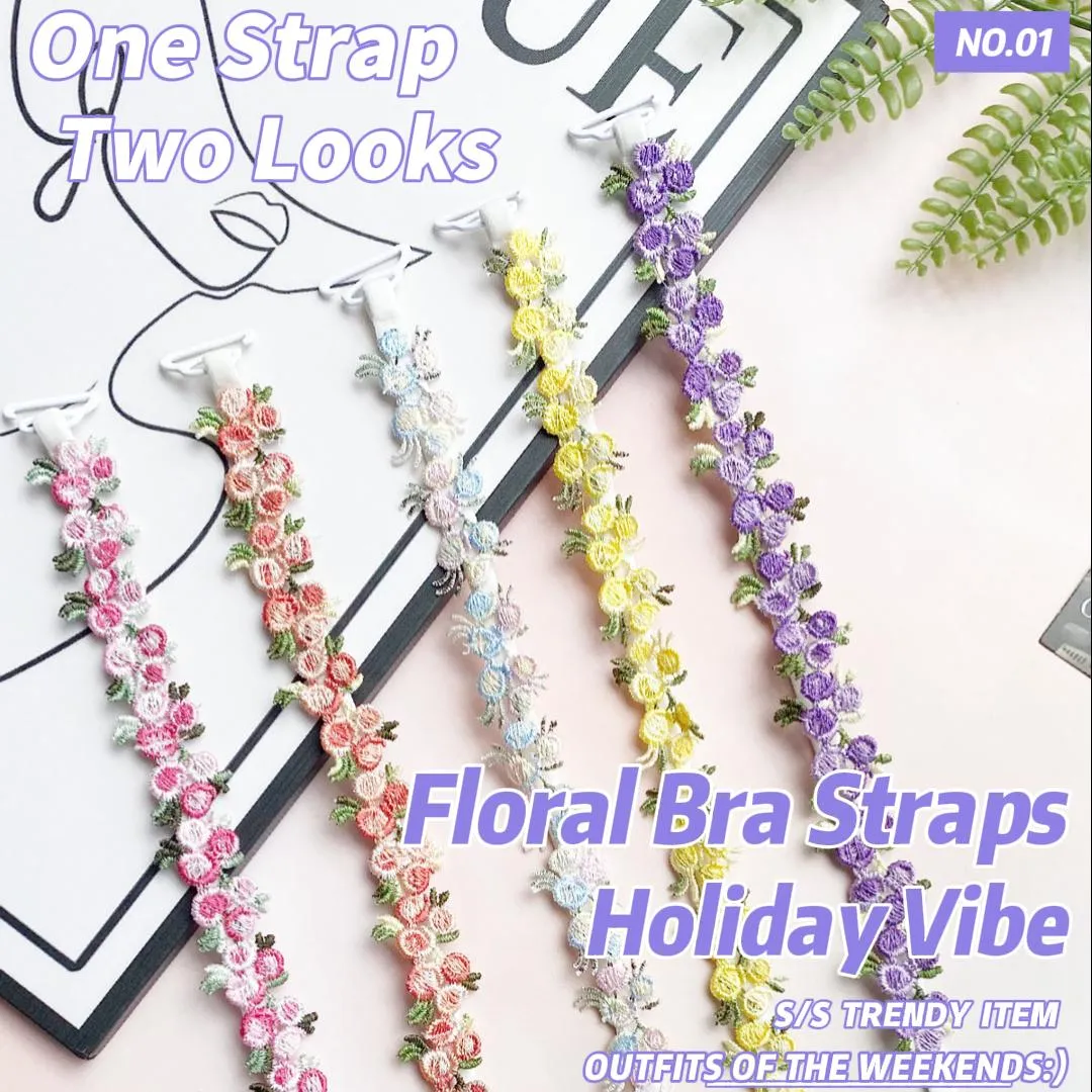 Sweet Floral Lace Bra Straps