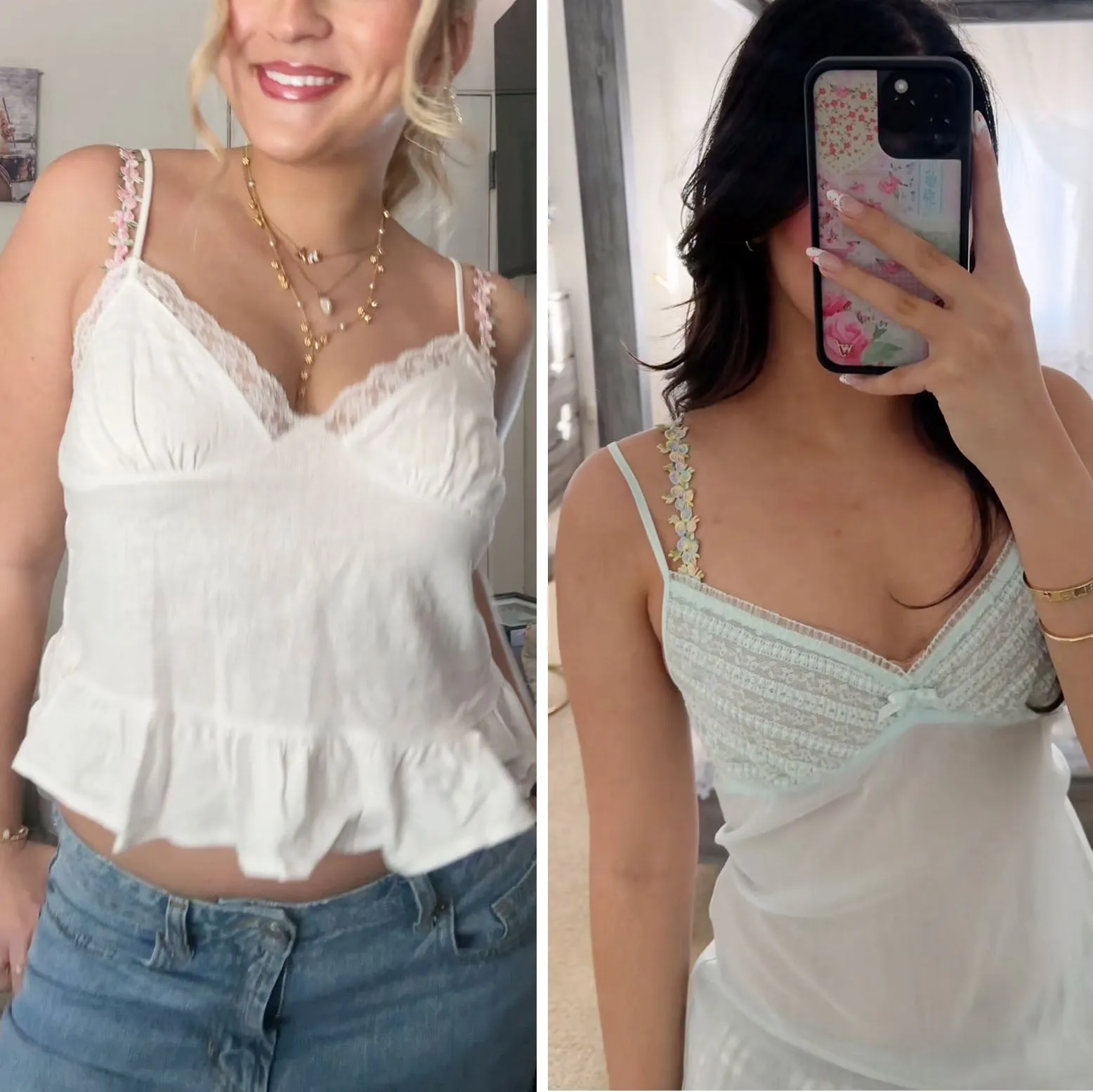 Sweet Floral Lace Bra Straps