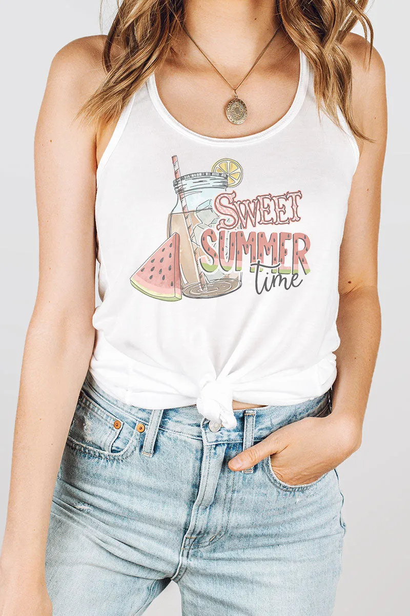 Sweet Summertime Flowy Racerback Tank