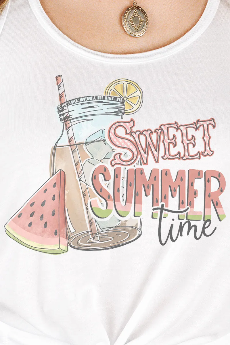 Sweet Summertime Flowy Racerback Tank