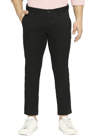Tapered Fit Cotton Stretch Dobby Trousers
