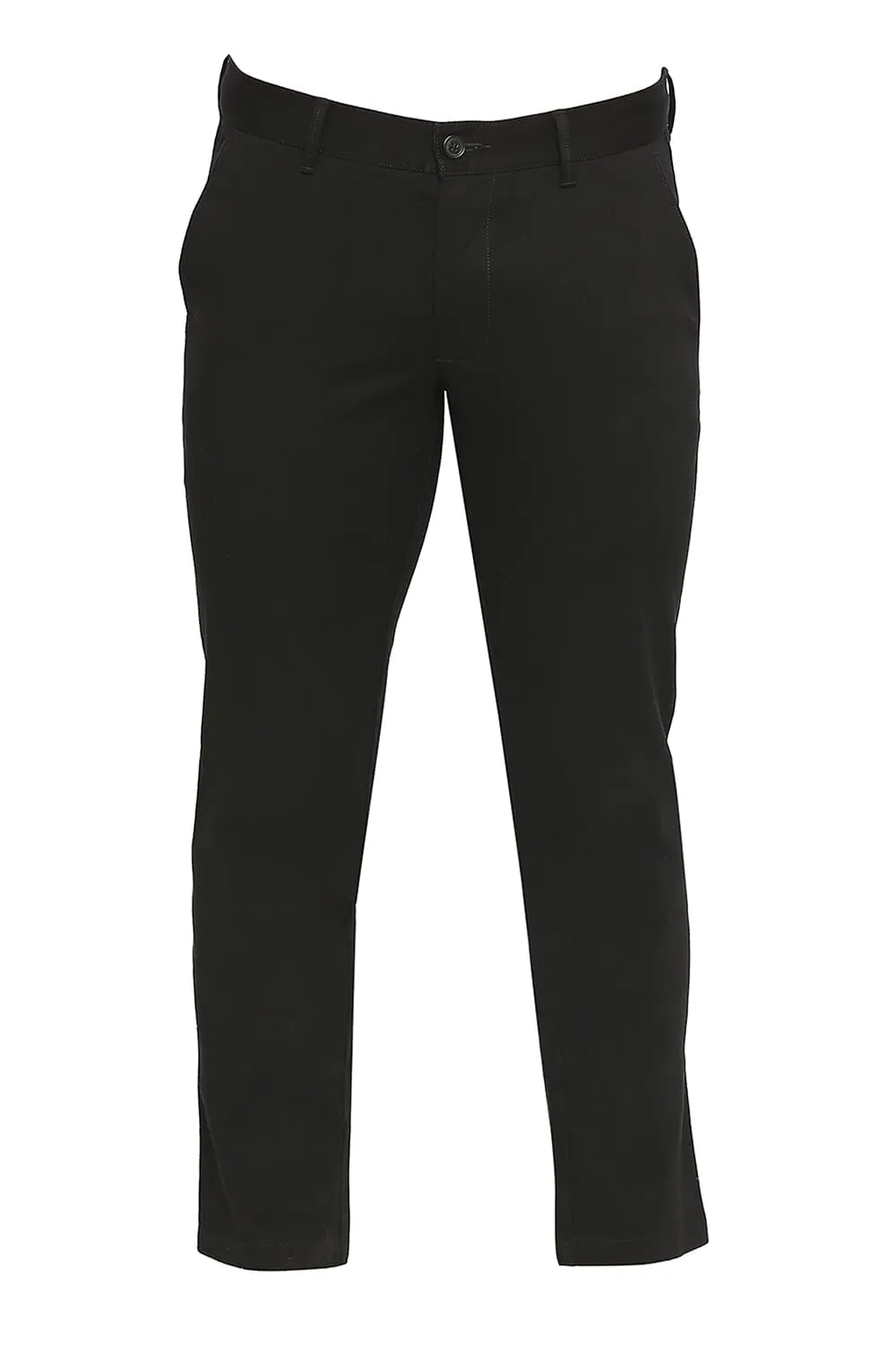 Tapered Fit Cotton Stretch Dobby Trousers