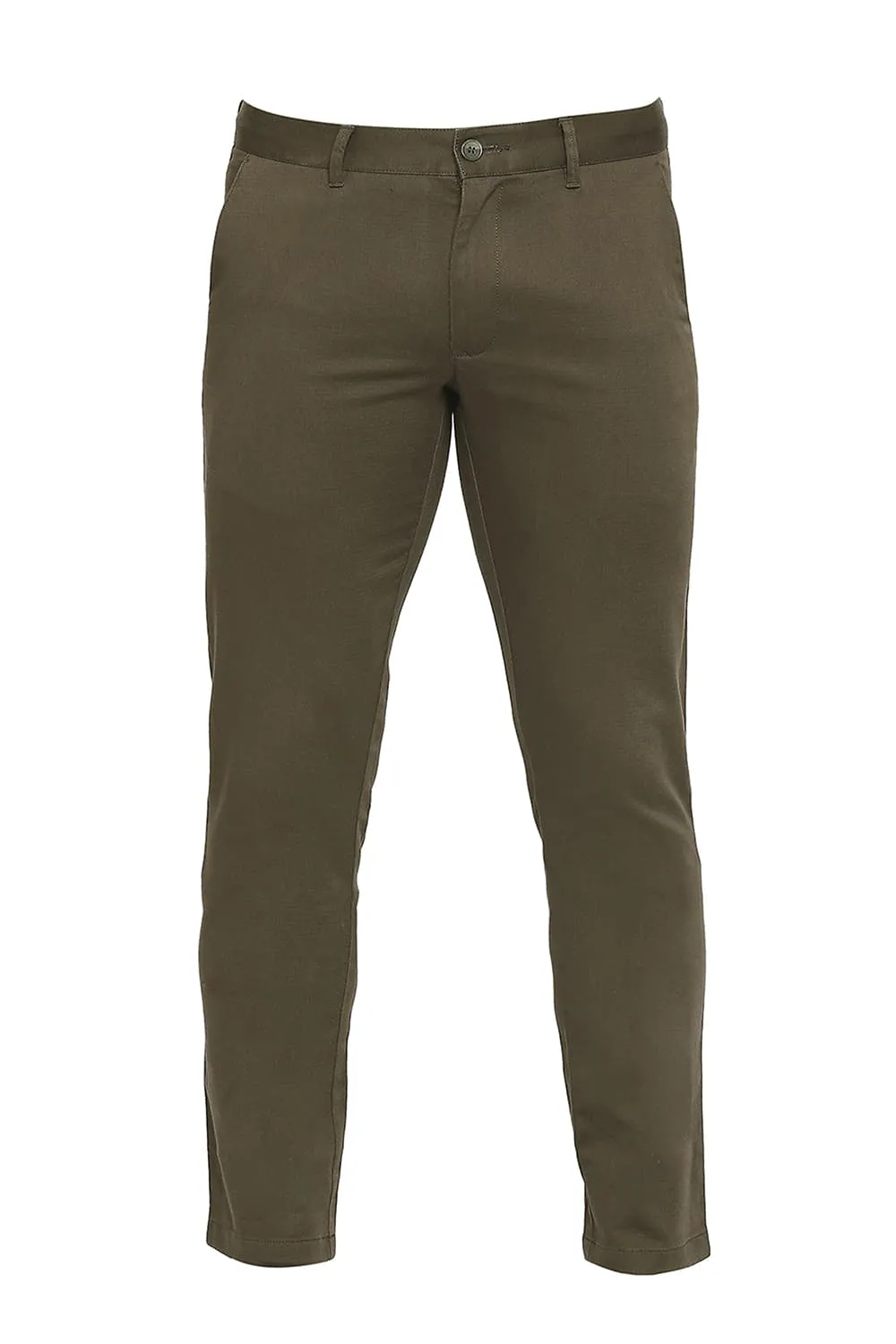 Tapered Fit Cotton Stretch Dobby Trousers