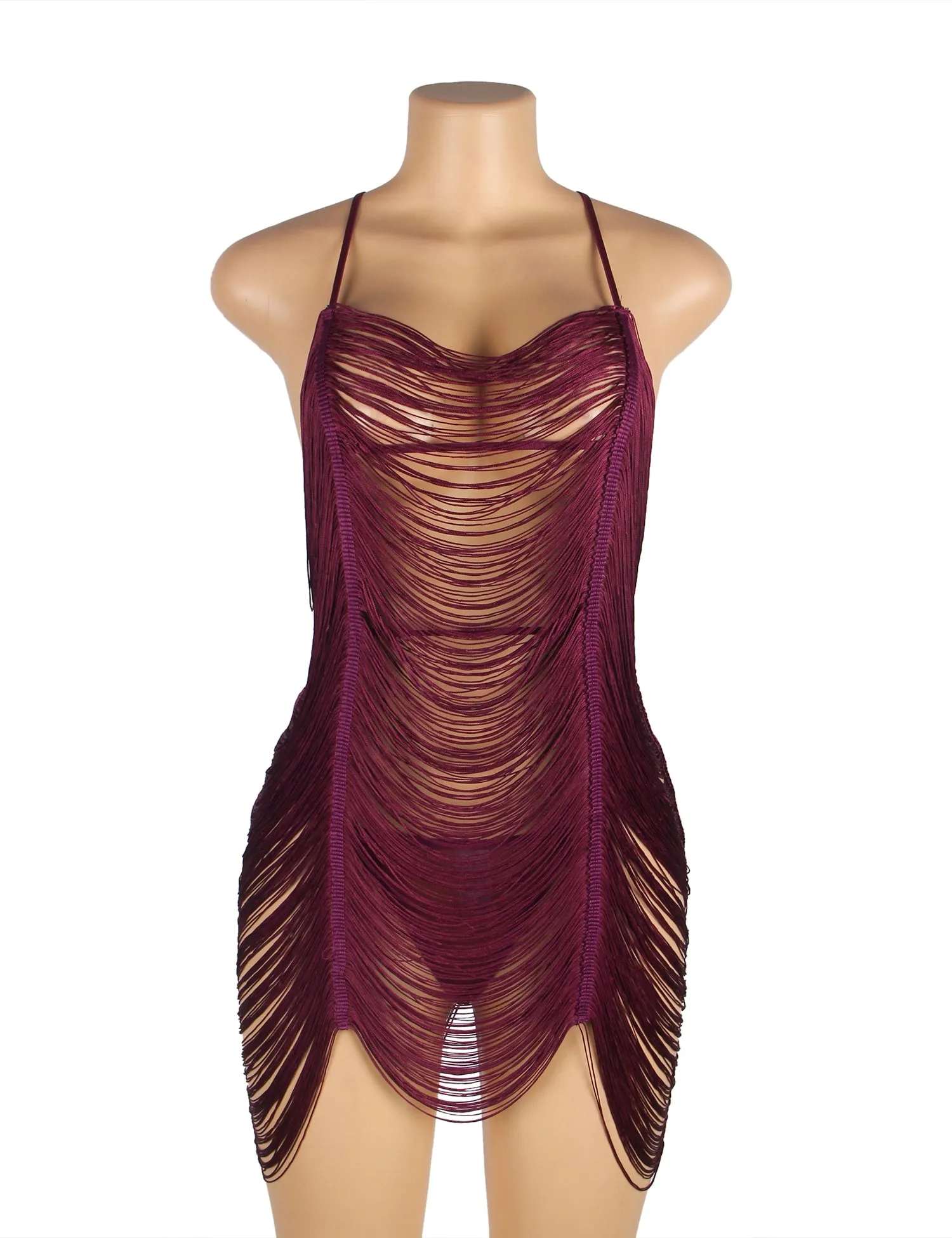 Tassel Hollow Sexy Beach Babydoll