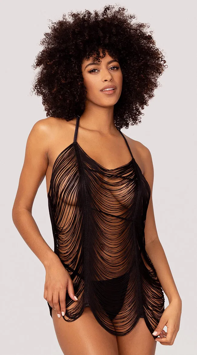Tassel Hollow Sexy Beach Babydoll