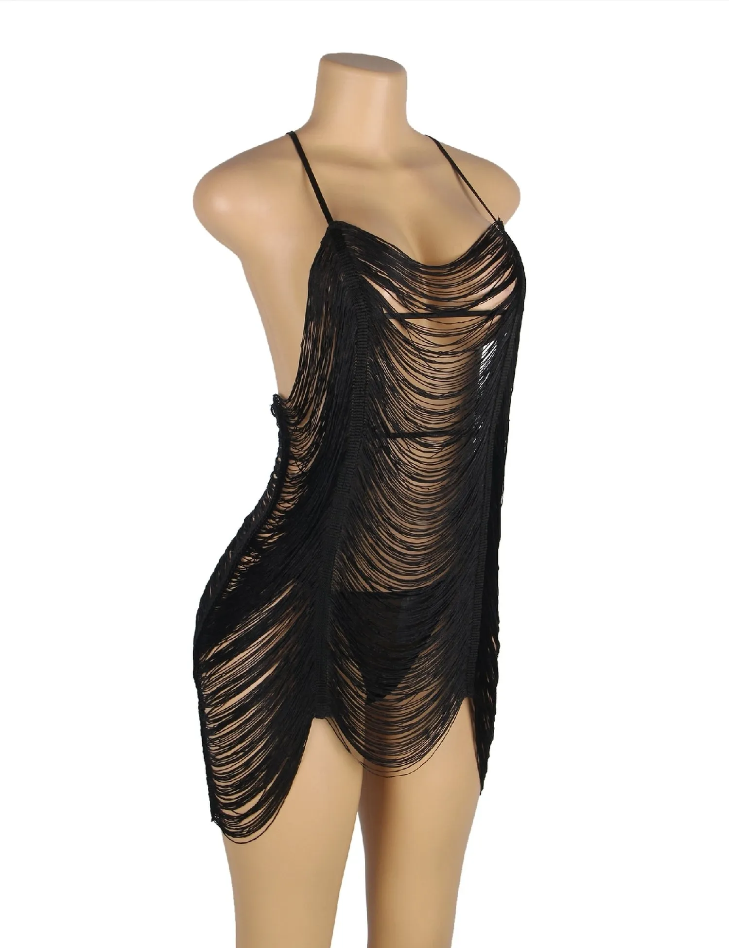 Tassel Hollow Sexy Beach Babydoll