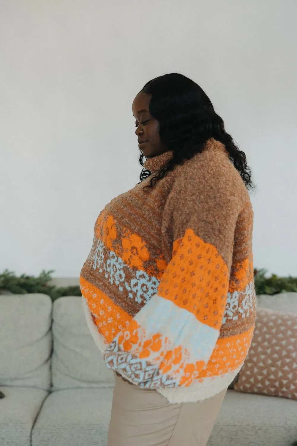 Terra Turtle Neck Fuzzy Sweater (S-3XL)