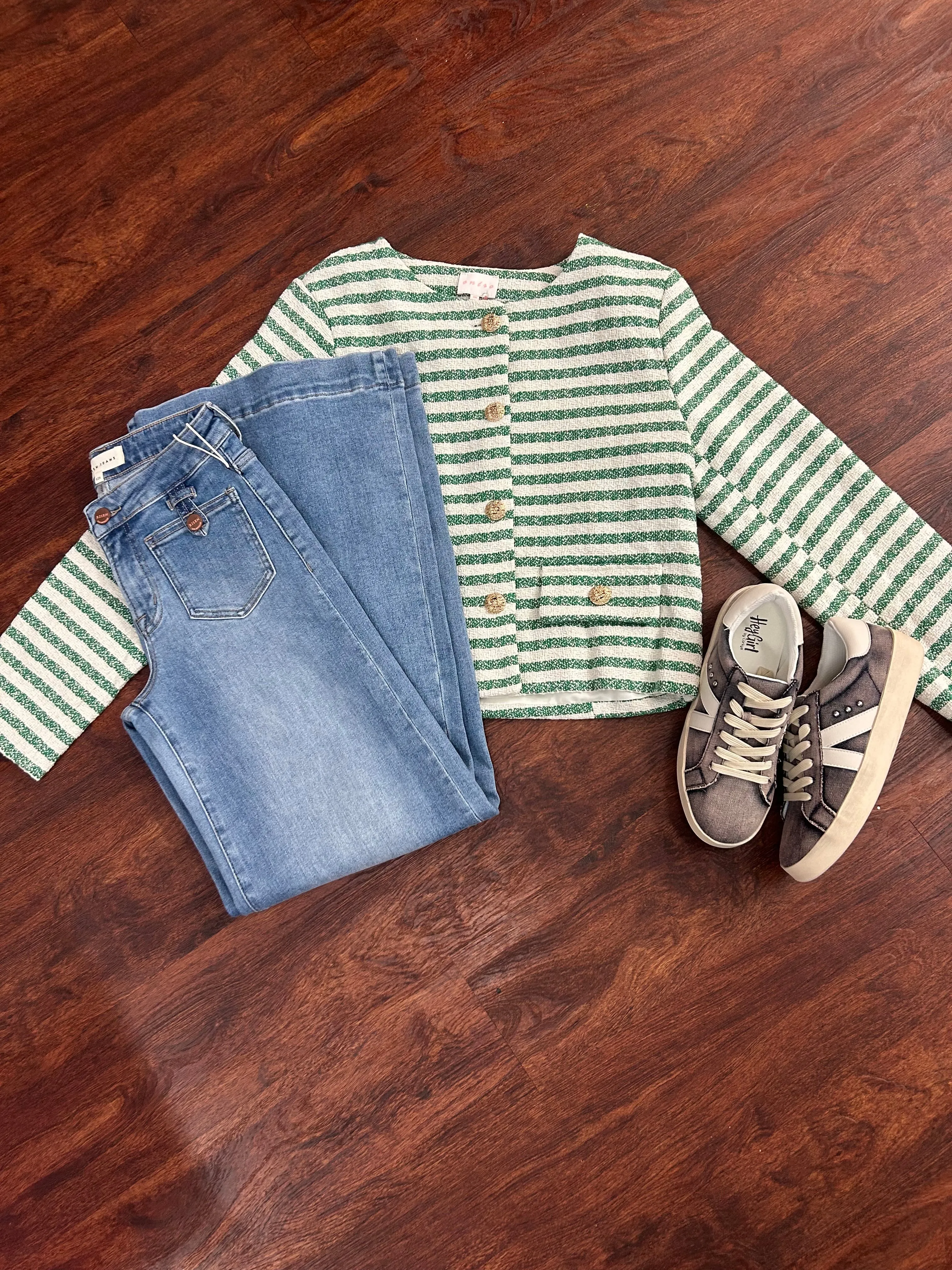 The Blair Jacket: Green/White
