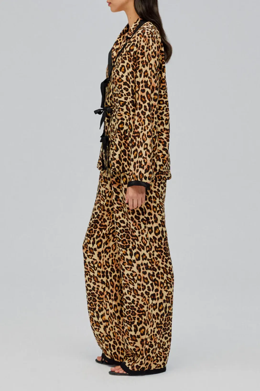 The Bow Pajama Set | Leopard Print