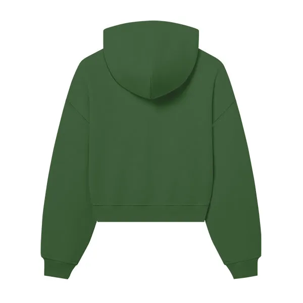 The Drop Cut Women’s Crop Zip Front Hoodie