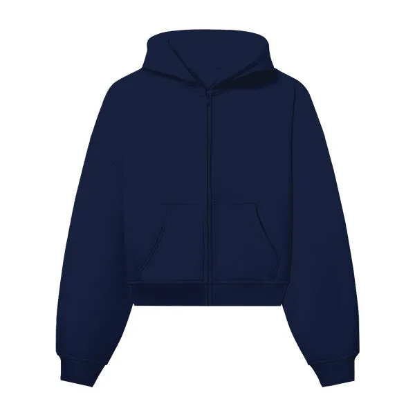 The Drop Cut Women’s Crop Zip Front Hoodie