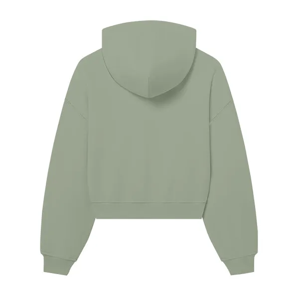 The Drop Cut Women’s Crop Zip Front Hoodie