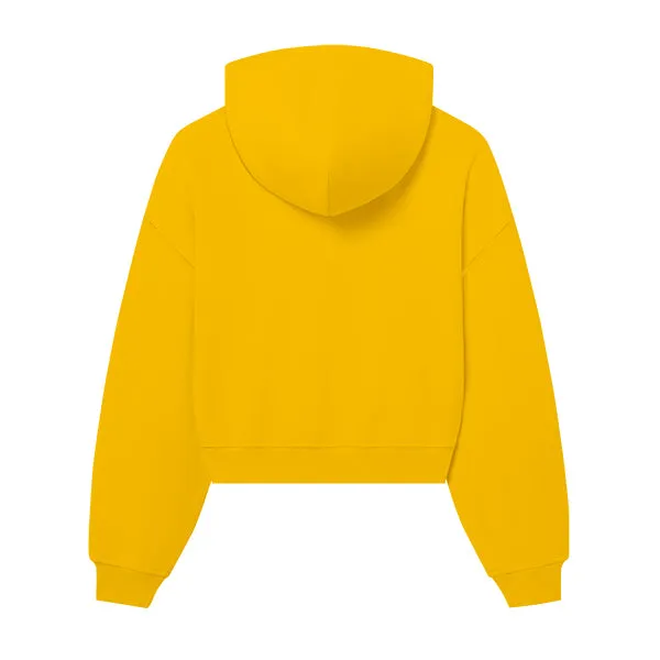 The Drop Cut Women’s Crop Zip Front Hoodie