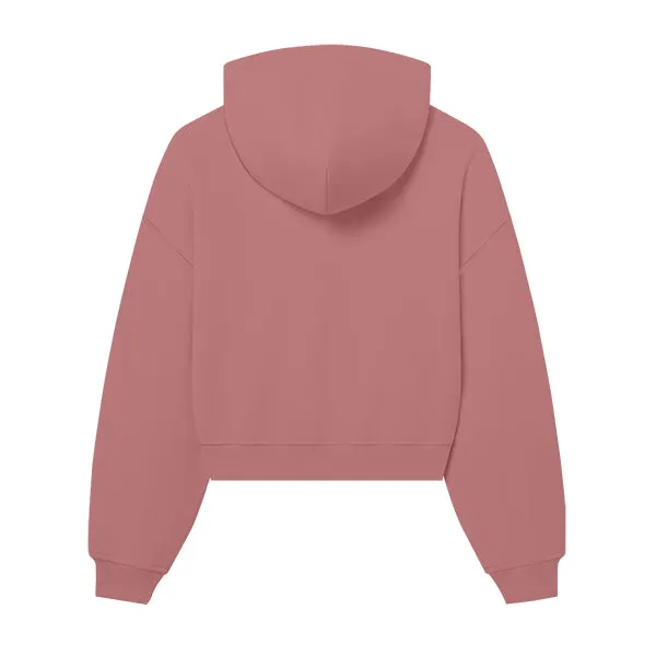 The Drop Cut Women’s Crop Zip Front Hoodie