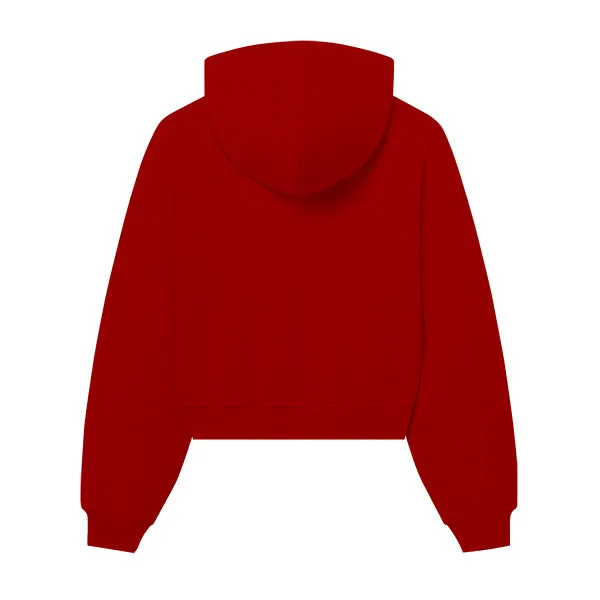 The Drop Cut Women’s Crop Zip Front Hoodie