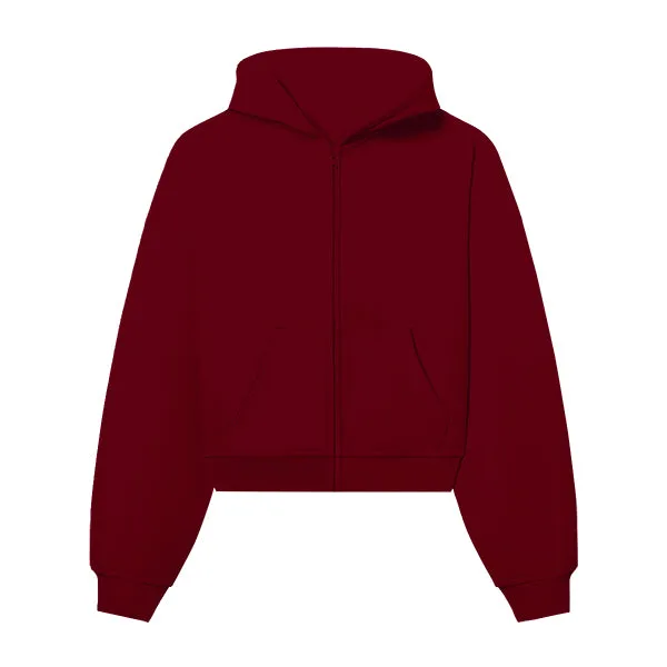 The Drop Cut Women’s Crop Zip Front Hoodie