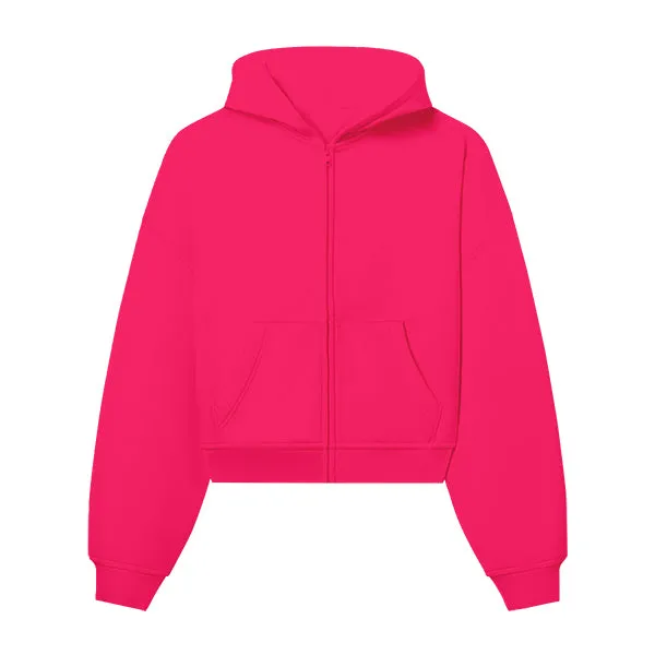 The Drop Cut Women’s Crop Zip Front Hoodie