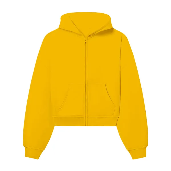 The Drop Cut Women’s Crop Zip Front Hoodie