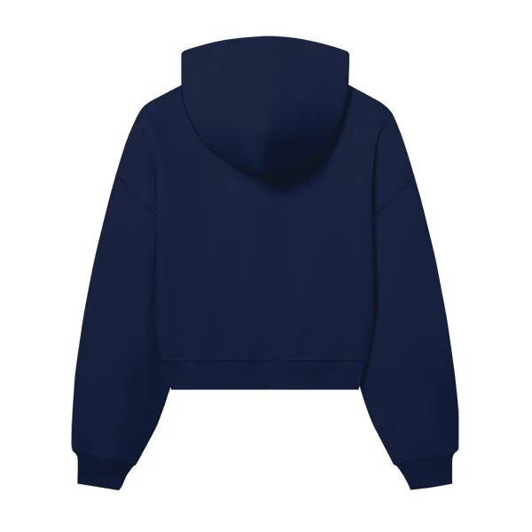 The Drop Cut Women’s Crop Zip Front Hoodie