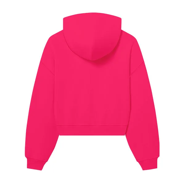 The Drop Cut Women’s Crop Zip Front Hoodie