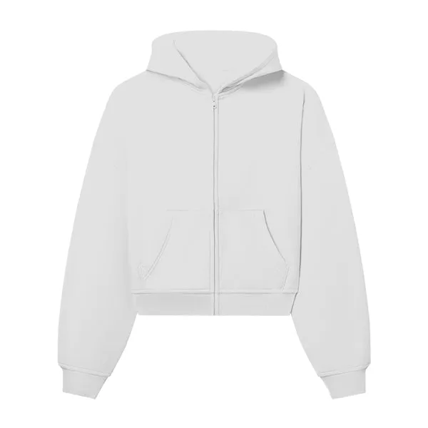 The Drop Cut Women’s Crop Zip Front Hoodie