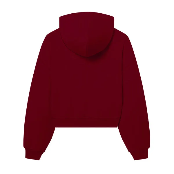 The Drop Cut Women’s Crop Zip Front Hoodie