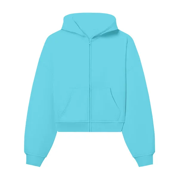 The Drop Cut Women’s Crop Zip Front Hoodie