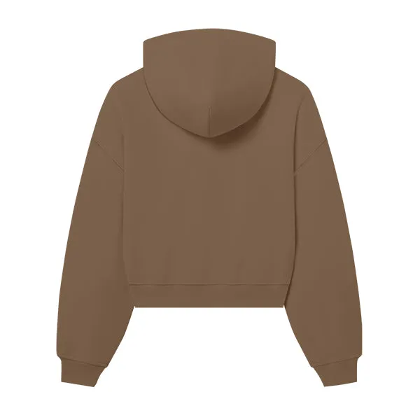 The Drop Cut Women’s Crop Zip Front Hoodie