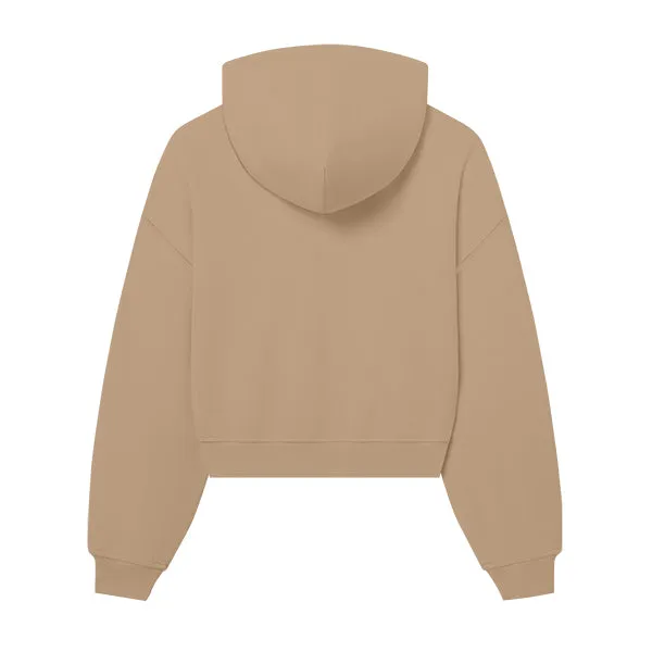 The Drop Cut Women’s Crop Zip Front Hoodie
