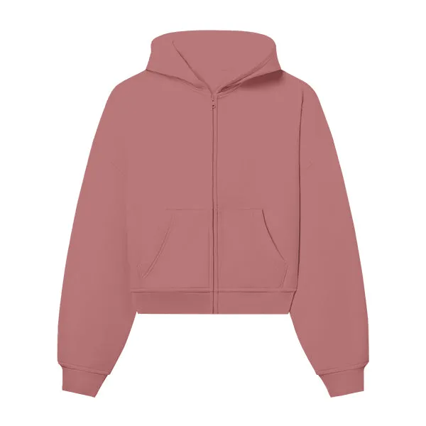 The Drop Cut Women’s Crop Zip Front Hoodie