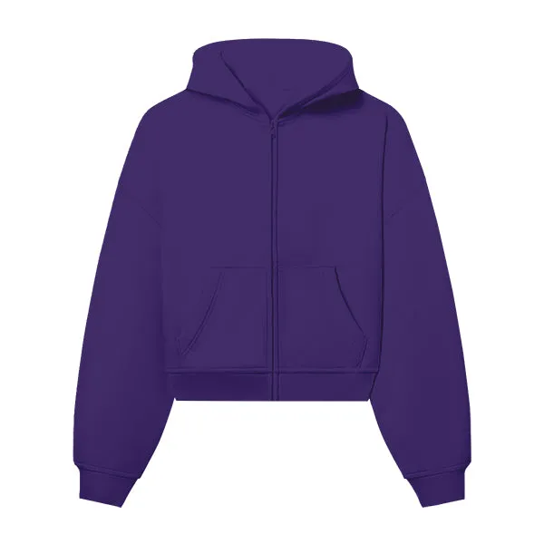 The Drop Cut Women’s Crop Zip Front Hoodie