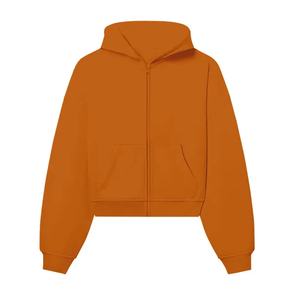 The Drop Cut Women’s Crop Zip Front Hoodie