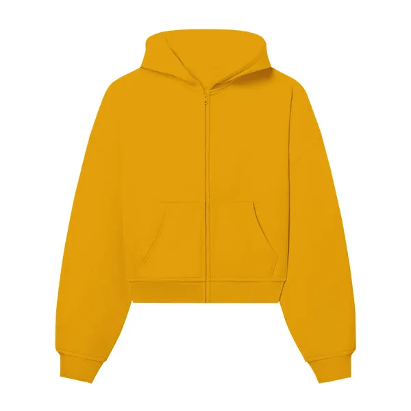 The Drop Cut Women’s Crop Zip Front Hoodie