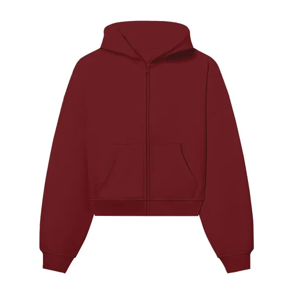 The Drop Cut Women’s Crop Zip Front Hoodie
