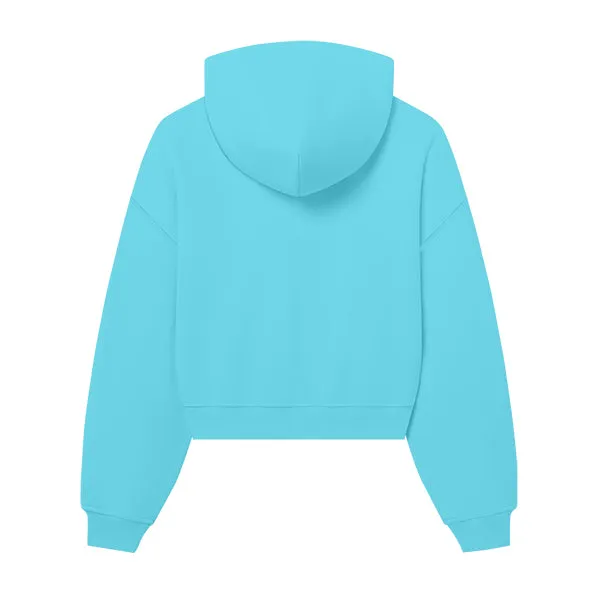 The Drop Cut Women’s Crop Zip Front Hoodie